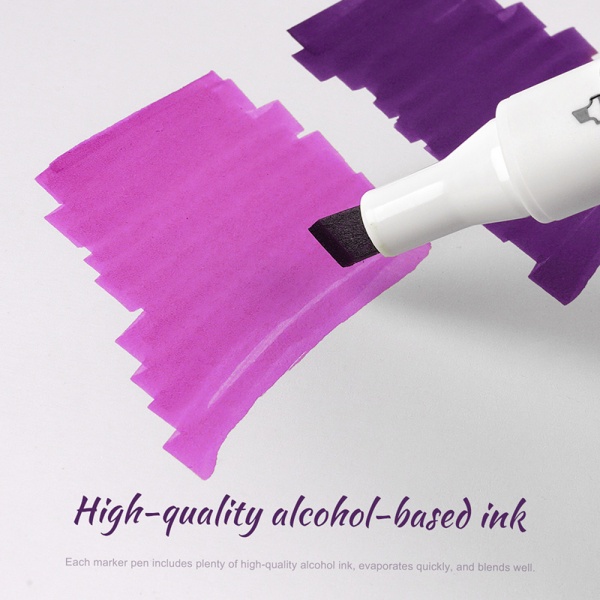 Набор маркеров Arrtx спиртовых Alp ASM-02PL 24 цвета фиолетовые оттенки LC302239 