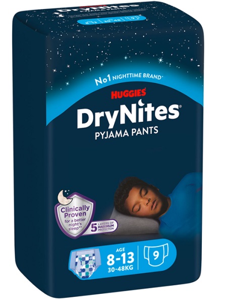 Підгузки-трусики Huggies DryNites Boy 8-13 років 30-48 кг 9 шт.