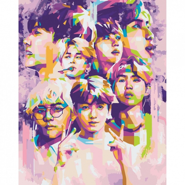 Картина по номерам BTS. Bangtan Boys 10273-АС 40х50 см ArtCraft 