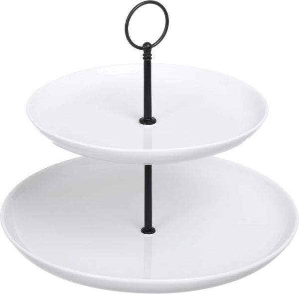 Фруктовниця двоярусна Simple 22 см+28 см, порцеляна UP! (Underprice) 