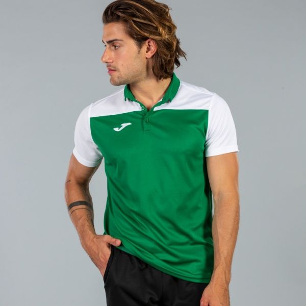 Поло Joma POLO SHIRT HOBBY II GREEN-WHITE S/S 101371.452 2XL зелений