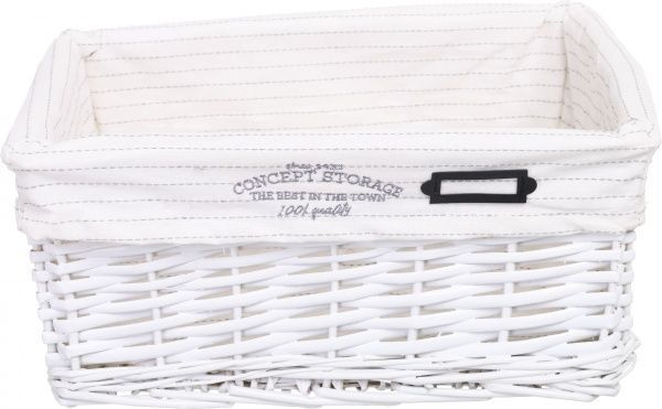 Корзинка плетеная Tony Bridge Basket с текстилем 35х25х16 см HQN20-1AB-4 