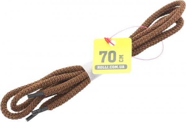 Шнурок  Rolli круглый 70 см коричневый