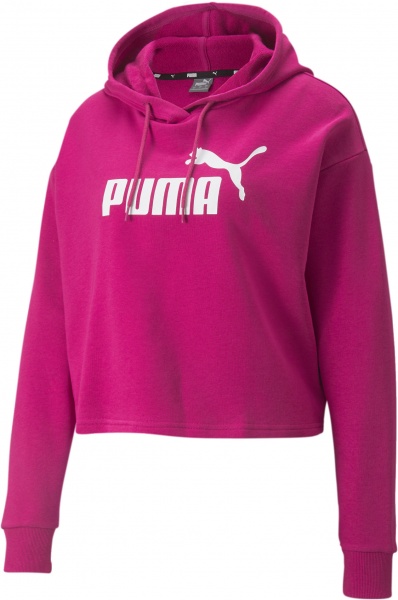Джемпер Puma ESS Cropped Logo Hoodie TR 58687086 р. L малиновий