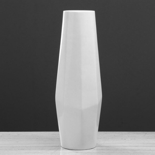 Ваза керамічна Nana ceramics Спектр 40 см білий глянець 