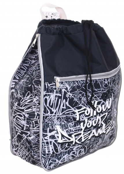 Сумка-мішок Lider Graffiti Іди за мрією сірий