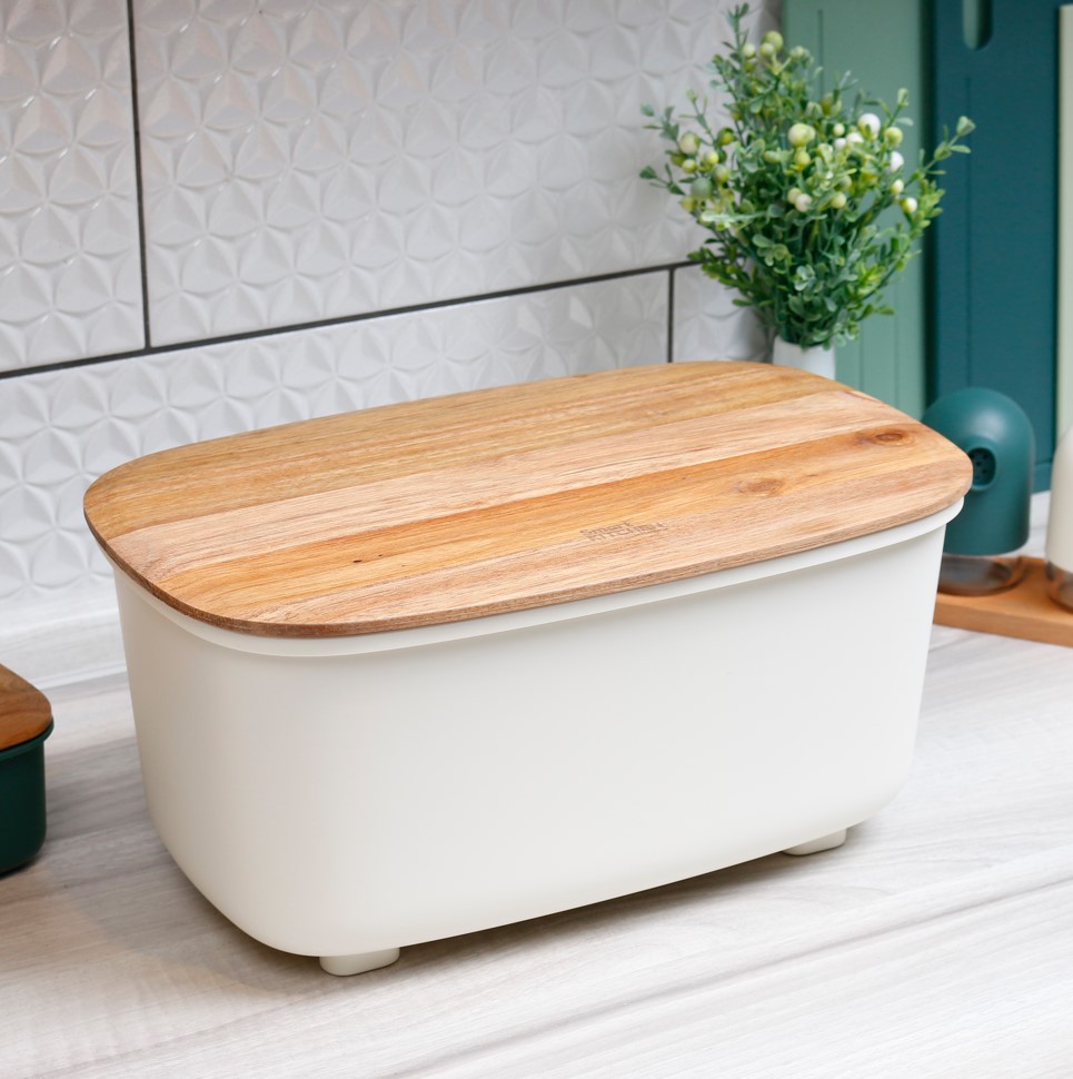 Хлебница Smart Kitchen by Flamberg Milk white 33,5х20,8х17 см