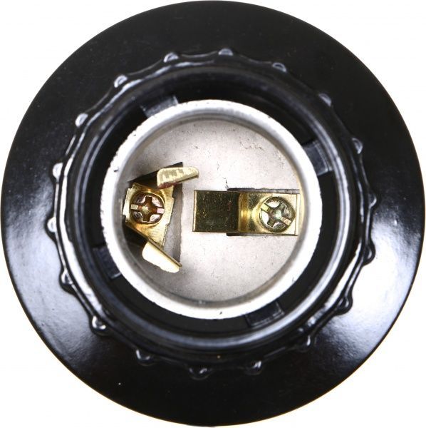 Патрон электрический UP! (Underprice) с гайкой 4 А E27 бакелит черный