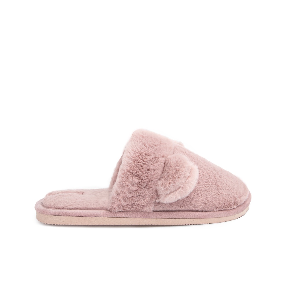 Тапки домашние Twins HS меховые с ушками р.38/39 розовый