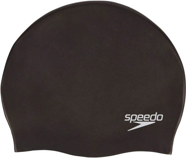 Шапочка для плавання Speedo Plain Moulded Silicone 8-709840196 one size чорний із золотим