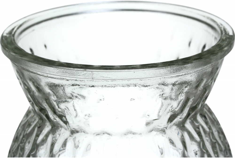 Ваза стеклянная Sensio Diamond 16 см прозрачная 10-rib bottom diamond