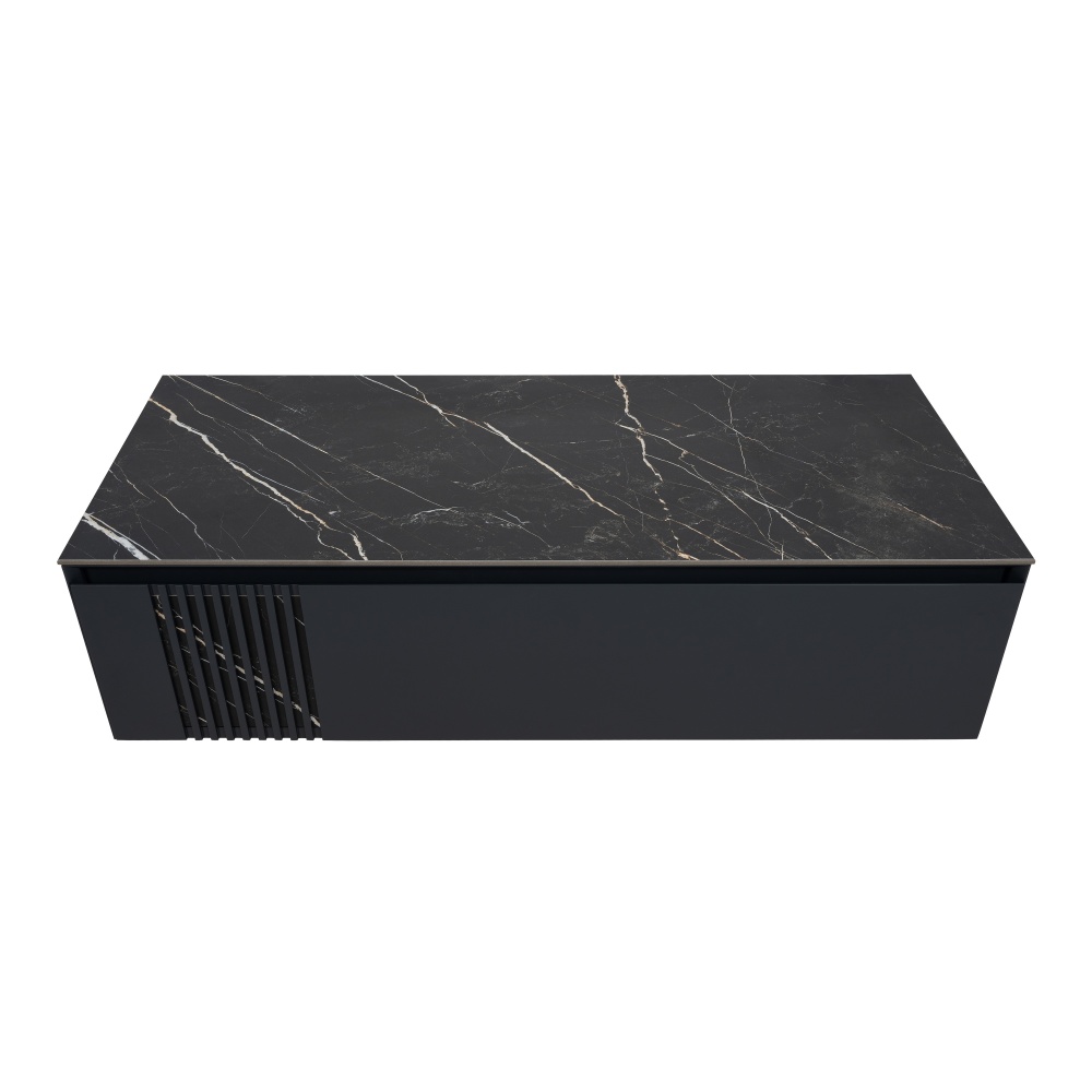 Тумба під умивальник Aqua Rodos MANHATTAN антрацит мат зі стільницею Namibia Black 120 см