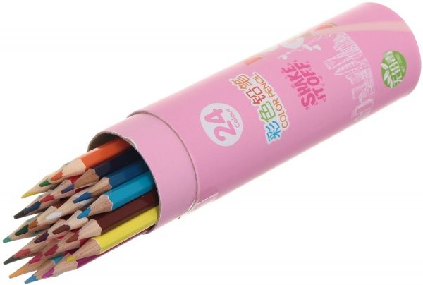 Набір олівців 24 кольори HJ-6124 рожевий
