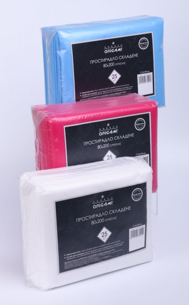 Простыня сложена Origami Horeca 80х200 см 25 шт. голубой