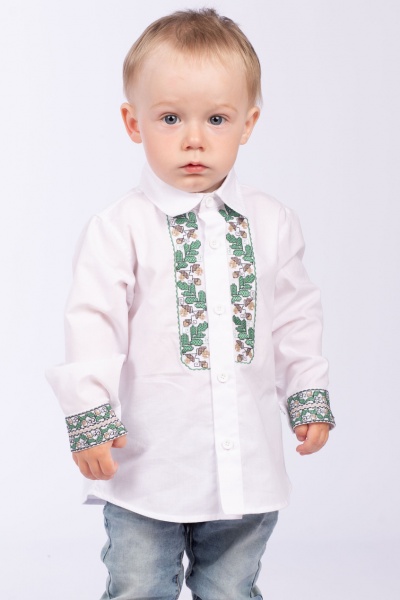 Рубашка-вышиванка Эдельвика р.92 белый 99-21/00 