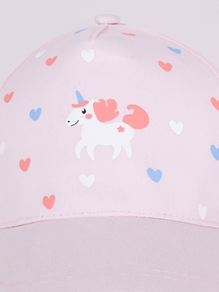 Кепка для девочек YO! р.42-46 светло-розовый CZD-0619G 