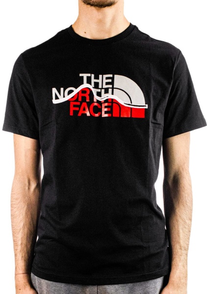 Футболка THE NORTH FACE M S/S MOUNTAIN LINE TEE NF0A7X1NJK31 р.L черный