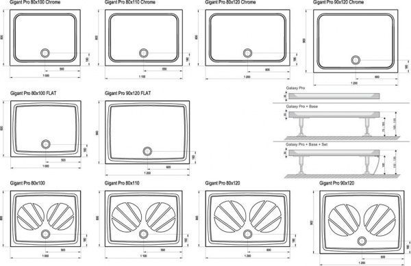Поддон душевой Ravak Gigant Pro Chrome 100x80