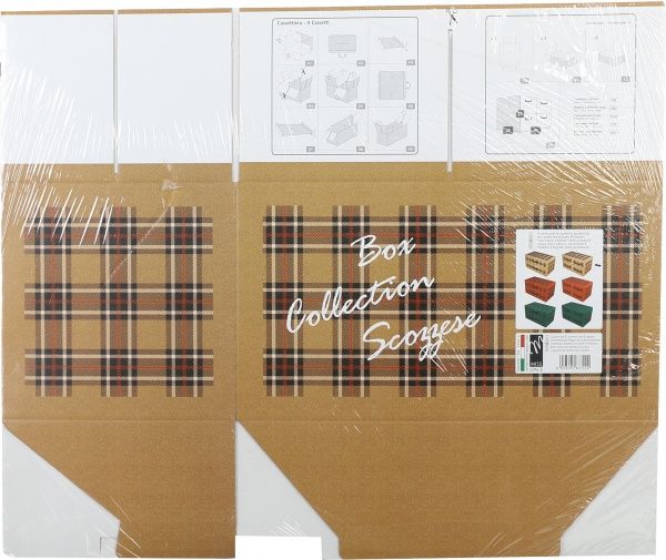 Комод картонний Miss Space Клітинка 4 відділення бежевий