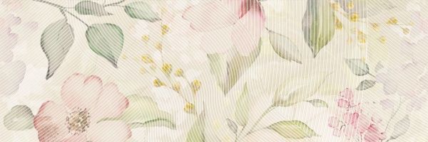 Плитка Allore Group Perla Floris Verde W\DEC M NR Glossy 20x60 2 сорт 