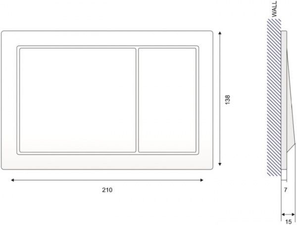 Кнопка смыва Cersanit Enter белая K97-365