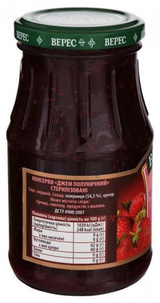 Джем Верес клубничный 385 г