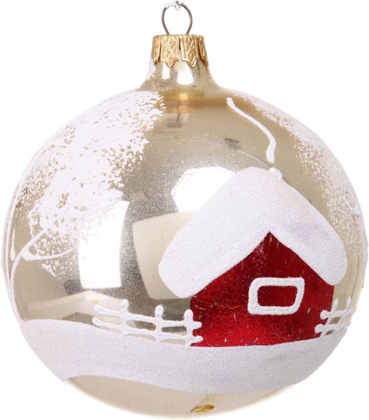 Шар новогодний мульти d 100 мм в ассортименте