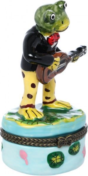 Шкатулка Лягушка музыкант 194-030