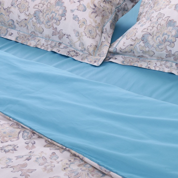 Комплект постільної білизни Aveiro 2 блакитний із малюнком Lameirinho 