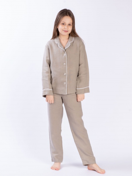 Пижама для девочек Эдельвика р.152 бежевый 374-22/00 