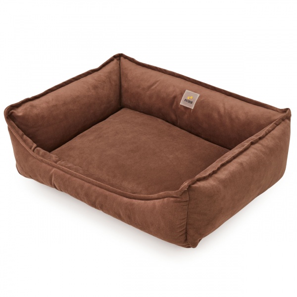 Лежак PETBED Velor Комфорт XL 110x70x27 см коричневий