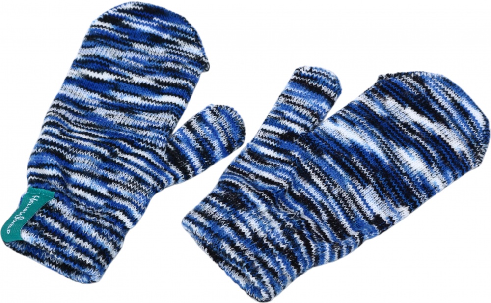 Рукавицы HW для мальчиков р.10-12 /синий меланж