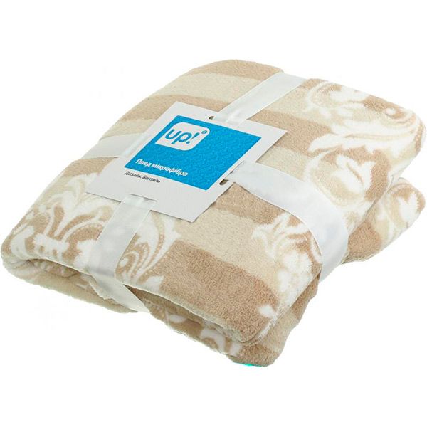 Плед Вензель 200x220 см бежево-сірий UP! (Underprice) 