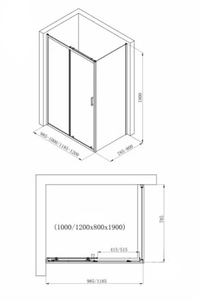 Душове огородження Imprese VALTICE NEW 120x80x190 см скло прозоре i51180