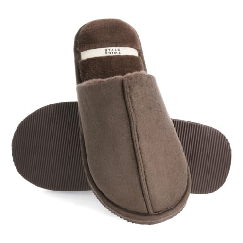 Тапки домашние Twins HS-LUX замшевi з хутром р.40/41 коричневый