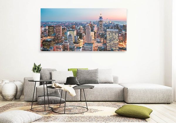 Репродукция Панорама города Нью-Йорк США 00007 96x48 см 