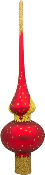 Верхівка скляна Свята родина В-309 матова d70 мм червоний 