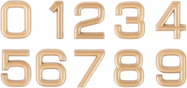Цифра 8 пластик матовое золото 40 мм Larvij LNP4 MG #8