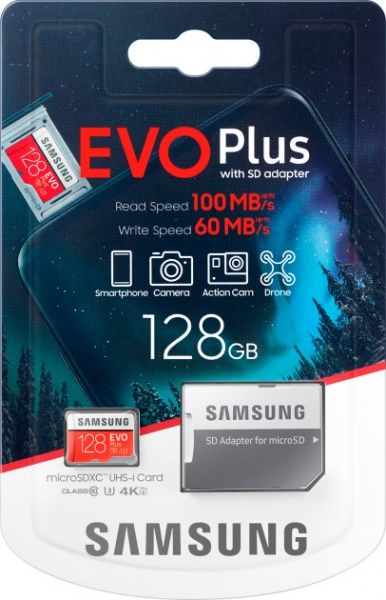 Карта пам'яті Samsung microSDXC 128 ГБ UHS-I Class 3 (U3) (MB-MC128HA/RU) EVO Plus V2 