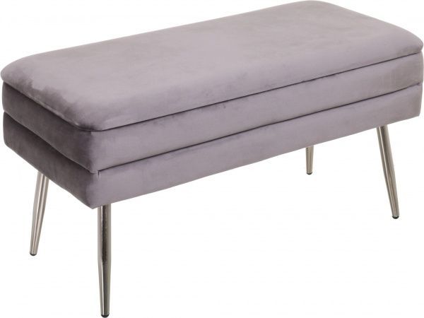 Сундук-пуф Pierre 79,5х37,5х42 см тепло-серый 