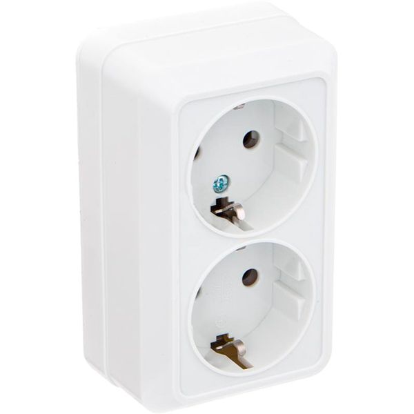 Розетка двойная Underprice белая