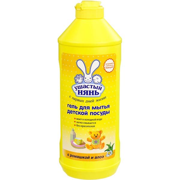 Средство для ручного мытья посуды Ушастый нянь Ромашка и Алоэ 0,5л