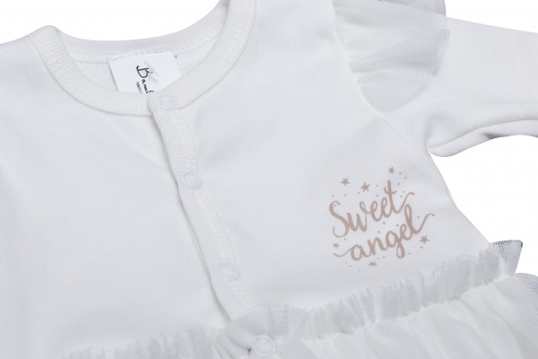 Комбинезон детский для девочки Bambinelli с фатином р.68 белый 