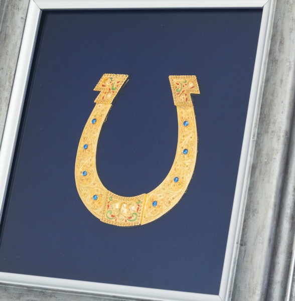 Декор настенный Подарок «Подкова» 28,5x27 см золото 