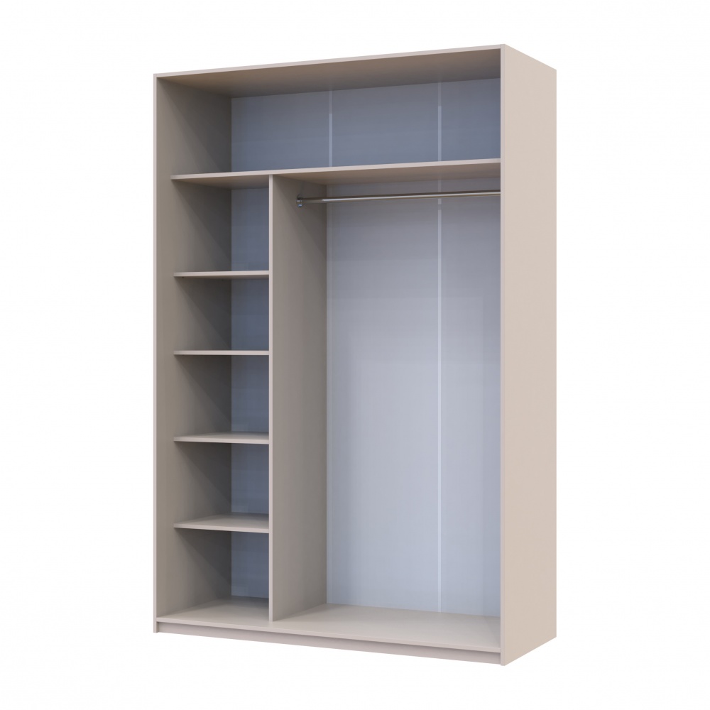 Шафа-купе Сіті Лайт Doros дзеркалоДСП 1,5 м 1500x600x2250 мм кашемір двері ДСП/дзеркало