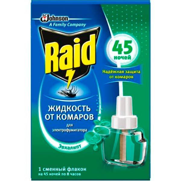 Жидкость Raid Эвкалипт 45 ночей 26 мл