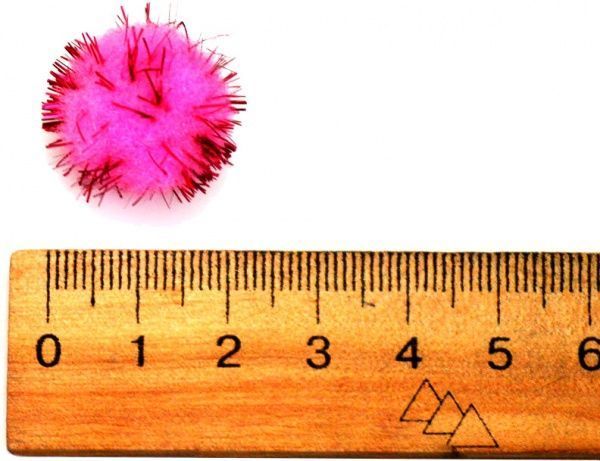 Декоративный элемент помпоны с люрексом диаметром 2см 1 комплектов 25 шт.