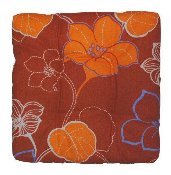 Подушка на стул 40х40х5 см терракот