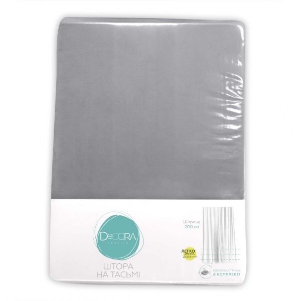 Штора Velour 200х275 см сірий Decora textile