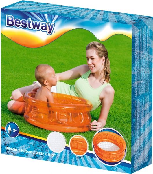 Бассейн надувной Bestway 64х25 см 51112 цвет в ассортименте